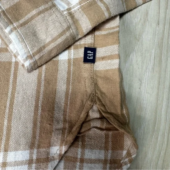 Gap Women's Soft Cotton Relaxed Fit Button Up Flannel Shirt Size Large-New - Picture 9 of 15
